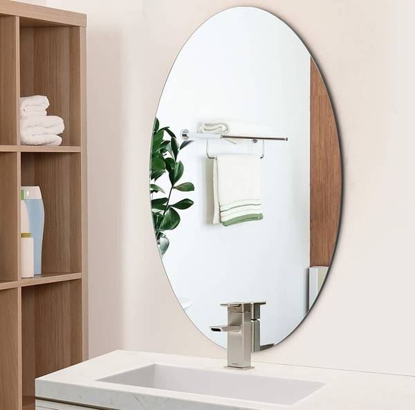 Poojan Enterprise OVAL_MIRROR_009 Decorative Mirror