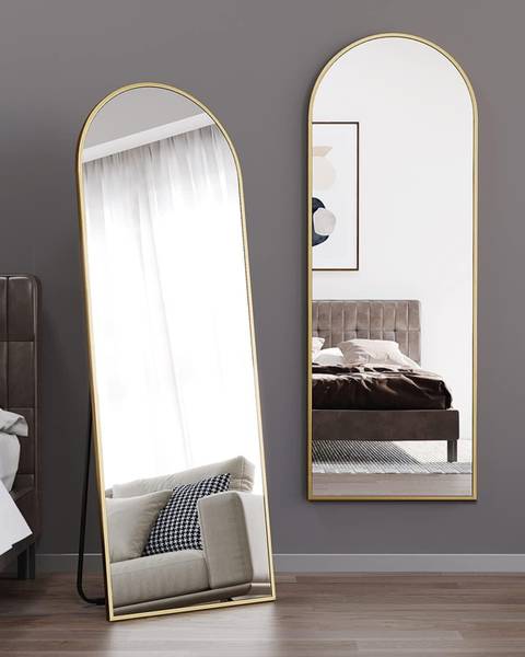 ARTMENT Vista Frame Floor Mirror Gold Arched (150 x 40 CM) Decorative Mirror