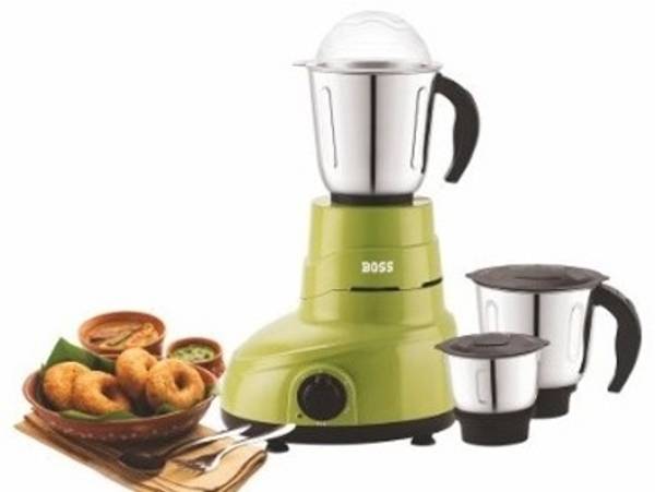BOSS Daisy Copper Motor 750-Watts B267 750 Mixer Grinder (3 Jars, Green)