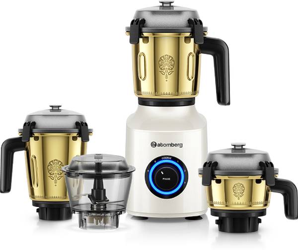 Atomberg Zenova Special Edition|Unique Coarse Mode for Silbatta-like Texture| 550 W Mixer Grinder