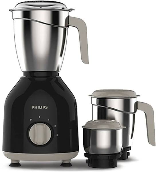PHILIPS by Phlips HL7756/01 Daily Collection 750 W Mixer Grinder (3 Jars, Black)