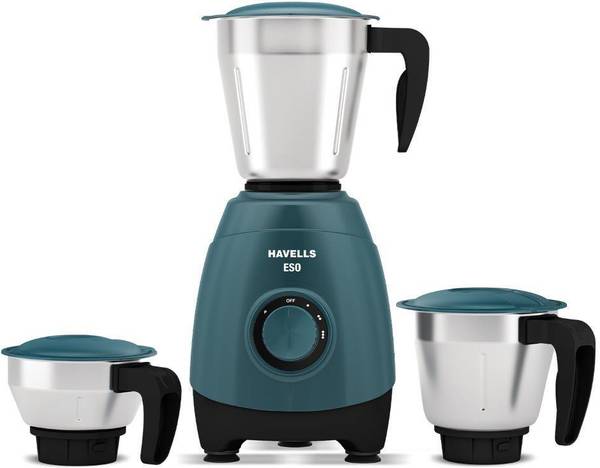 HAVELLS ESO 3 jar GHFMGELG075 750 Mixer Grinder (3 Jars, Green)