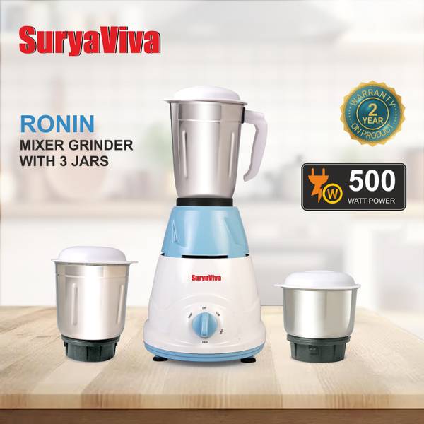 SURYAVIVA Ronin 500 W Mixer Grinder