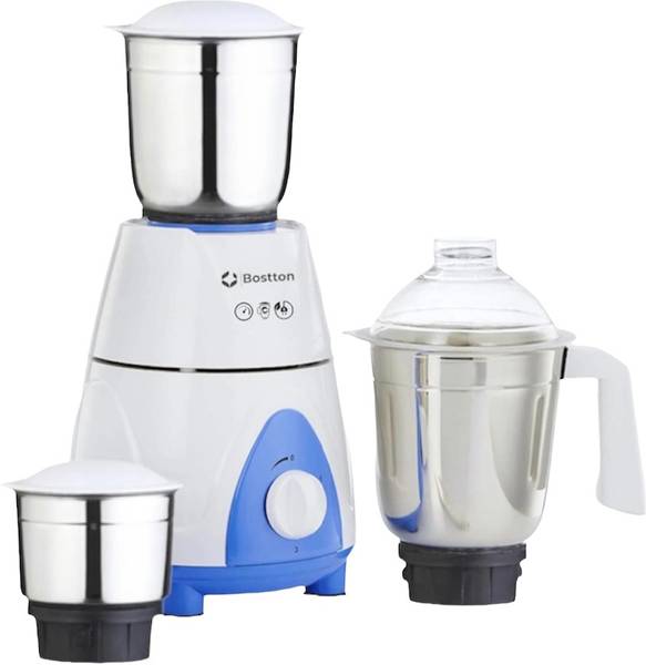 Bostton Innova Crysta Innova Crysta 900 Watt Domestic + Commercial Mixer Grinder, Copper Motor 900 W Mixer Grinder (3 Jars, White)