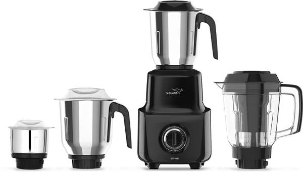 V-Guard Sturdy QuadraFlow Design Juicer Jar 750 W Juicer Mixer Grinder