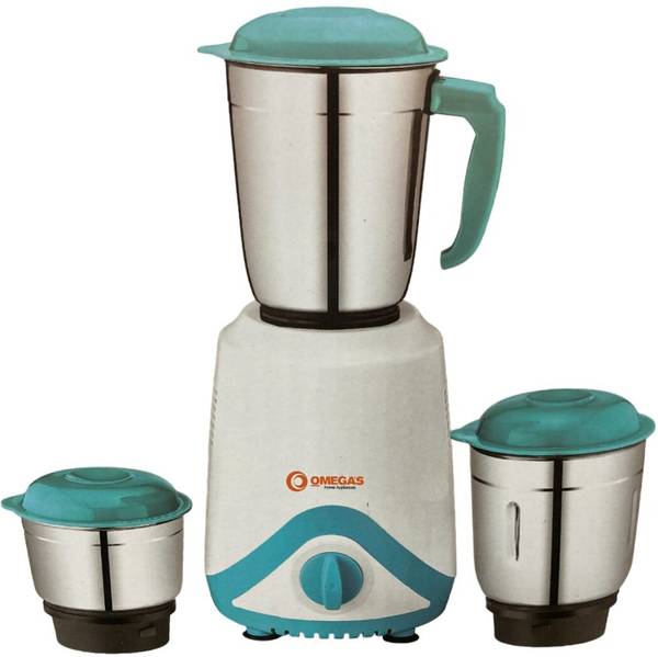 OMEGA'S ACE-3X Low noise operation 550 Mixer Grinder (3 Jars, Green, White)