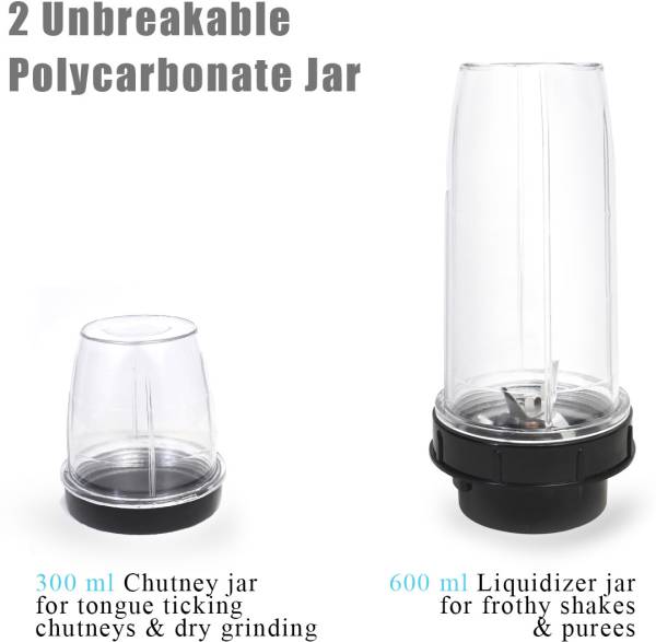 Wellus Nutri Bullet Blender Polycarbonate 2 Jars Multipurpose Suitable for all brands Mixer Juicer Jar