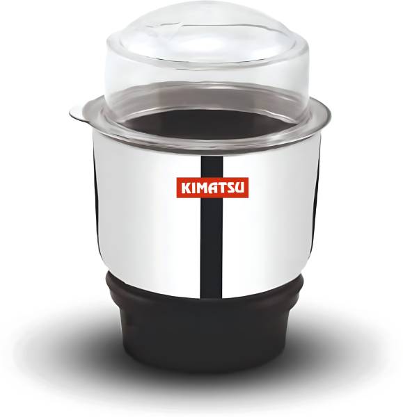 Kimatsu Stainless Steel Chutney Jar for Mixer Grinder, 400 mL, Universal Compatibility Mixer Juicer Jar