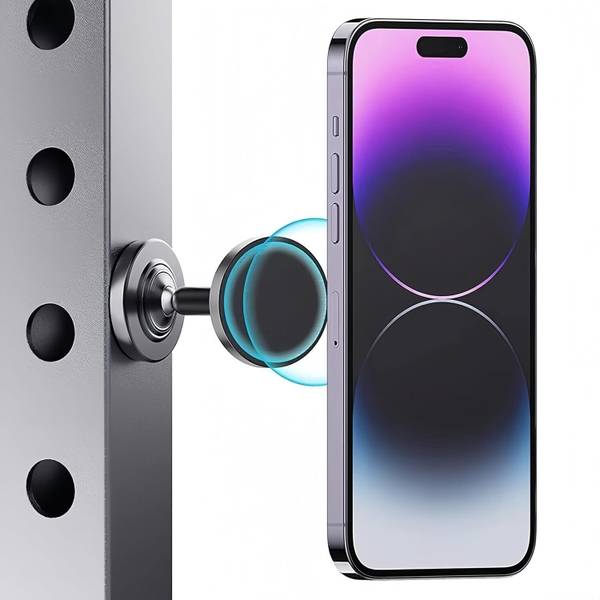 FKU Dual Side Magnetic Smartphone Holder for Gym, Car, Office, Strong Magnets Mobile Holder