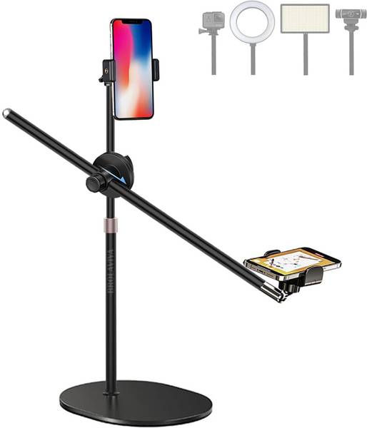 BROLAVIYA Overhead Floor Stand, Premium Metal Body, 1/4 Inch Head, 360 Rotation Mobile Holder