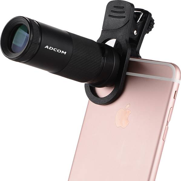 ADCOM 8X Pro Monocular Telephoto Camera Lens-Compatible with All iOS & Android Devices Mobile Phone Lens