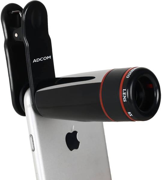 ADCOM 8X Telephoto Camera Lens-Compatible with All iPhone & Android Smartphones(Black) Mobile Phone Lens