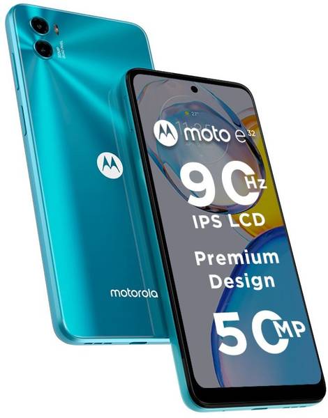 (Refurbished) MOTOROLA e32 (Arctic Blue, 64 GB)