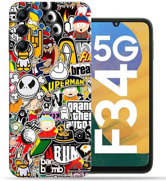 Satisfactory Samsung Galaxy F34 5G, Sticker Bombing, OggyBaba Mobile Skin