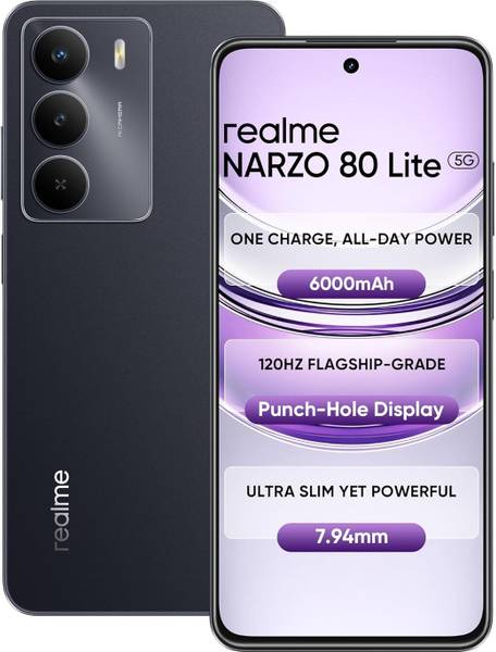 realme Narzo 80 Lite 5G (Onyx Black, 128 GB)