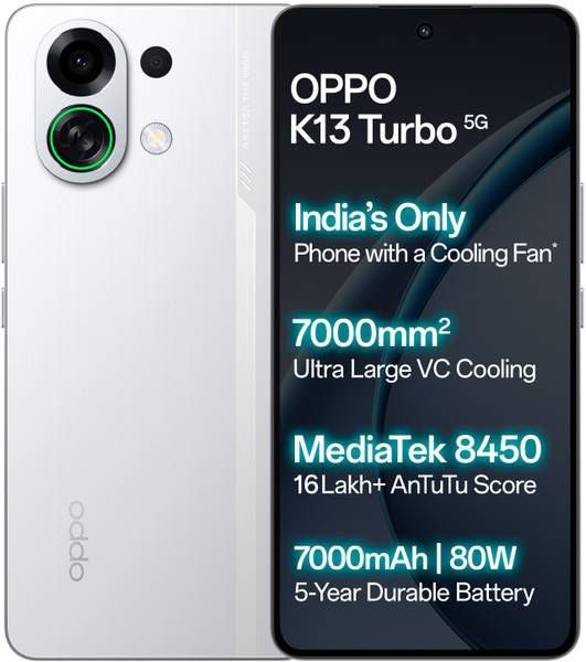 OPPO K13 Turbo 5G (White Knight, 256 GB)
