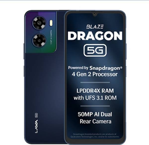 LAVA Blaze Dragon 5G (Midnight Mist, 128 GB)