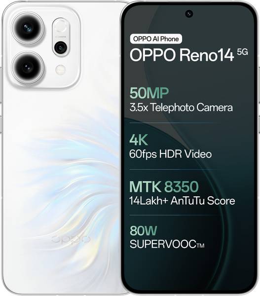 OPPO Reno14 5G (Pearl White, 256 GB)