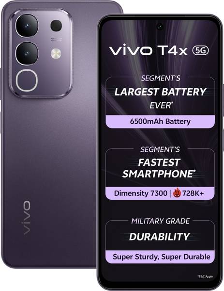 vivo T4x 5G (Pronto Purple, 128 GB)