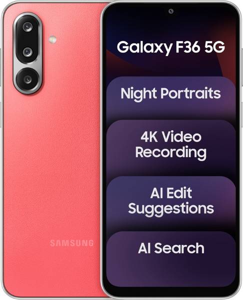 Samsung Galaxy F36 5G (Coral Red, 128 GB)