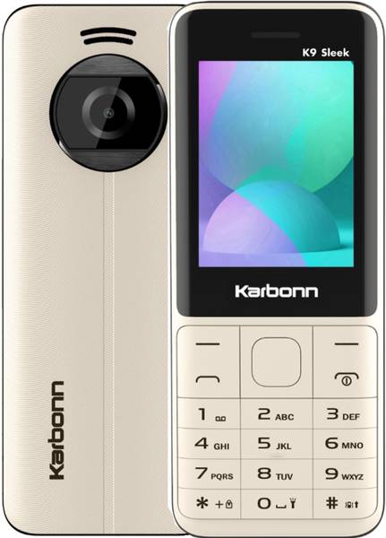 KARBONN K9 Sleek,Dual SIM,Keypad Mobile,2.4"Corved Glass,1750mAh Battery,Expandable,32GB
