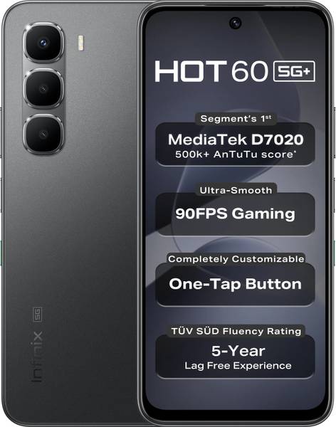 Infinix Hot 60 5G+ (Sleek Black, 128 GB)