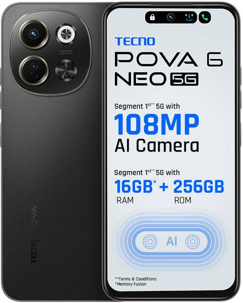 Tecno Pova 6 Neo 5G (Midnight Shadow, 256 GB)