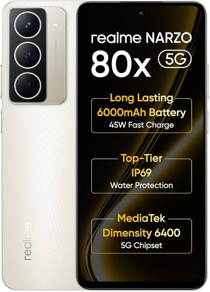 realme Narzo 80x 5G (Sunlit Gold, 128 GB)