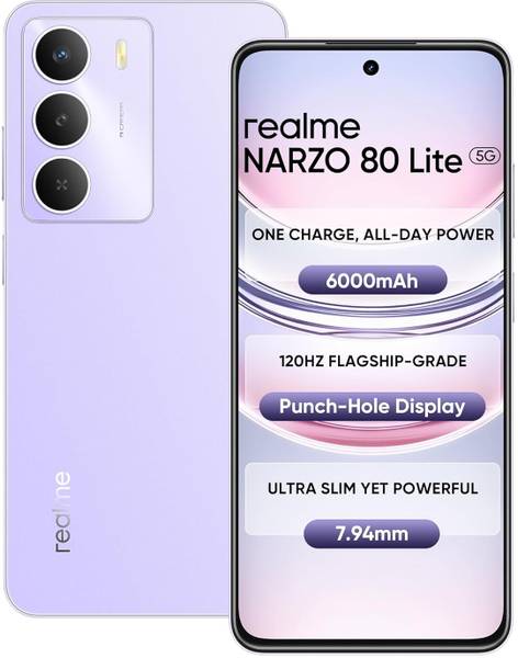 realme Narzo 80 Lite 5G (Crystal Purple, 128 GB)