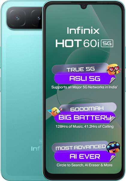Infinix HOT 60i 5G (Monsoon Green, 128 GB)