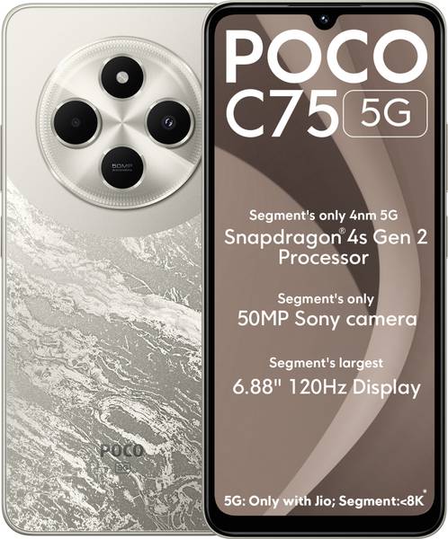 POCO C75 5G (Silver Stardust, 128 GB)