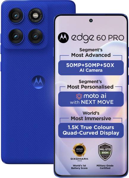 MOTOROLA Edge 60 Pro (Pantone Dazzling Blue, 256 GB)