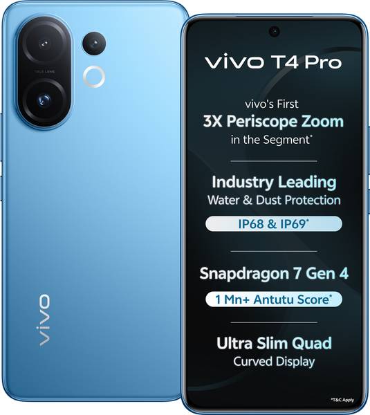 vivo T4 Pro 5G Nitro Blue – 256GB, 5G Smartphone