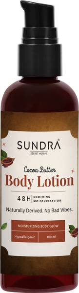 Sundra Secret Herbal Deep Moisturizing Cocoa Body Lotion for Dry Skin | Moisturizer for Men & Women