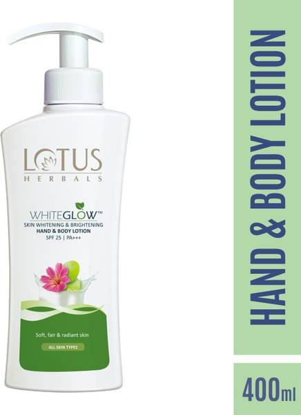 LOTUS HERBALS WhiteGlow Skin Brightening Hand & Body lotion SPF 25 PA+++