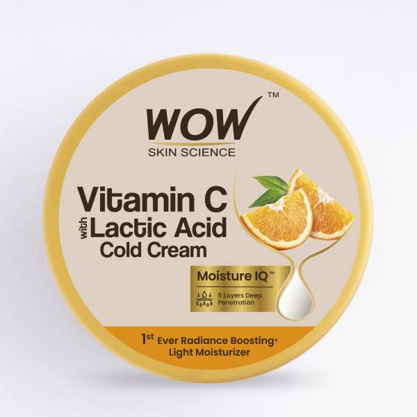 WOW SKIN SCIENCE Vitamin C With Lactic Acid Cold Cream | Light Moisturizer | Boosts Skin Radiance