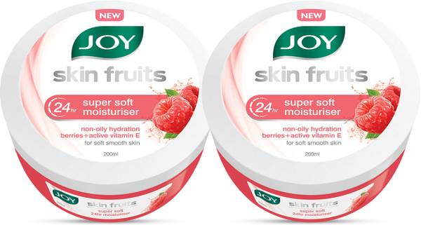 Joy Skin Fruits Super Soft Face Moisturizer (Berries & Active Vitamin E) 2X200ml