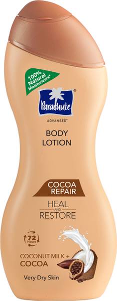 Parachute Advansed Cocoa repair Body Lotion with Pure Coconut Milk & Cocoa butter, 100% Natural Moisturiser