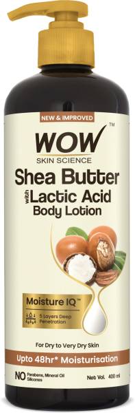 WOW SKIN SCIENCE Shea Butter and Cocoa Butter Moisturizing Body Lotion, Deep Hydration, 400ml  (400 ml)
