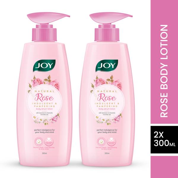 Joy Rose Body Serum Lotion, Deep Moisturizing & Quick Absorbing (2X300ml)