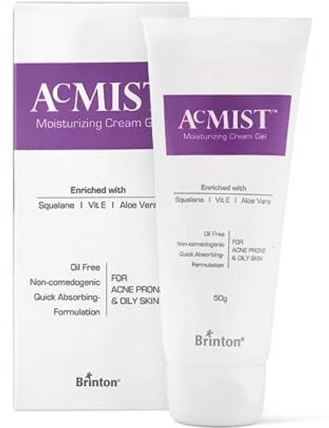 Brinton AcMist Moisturizing Cream Gel for Acne Prone & Oily Skin 50g x Pack of 2