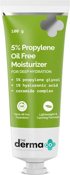 The Derma Co 5% Propylene Oil Free Moisturizer with Propylene Glycol & Hyaluronic Acid
