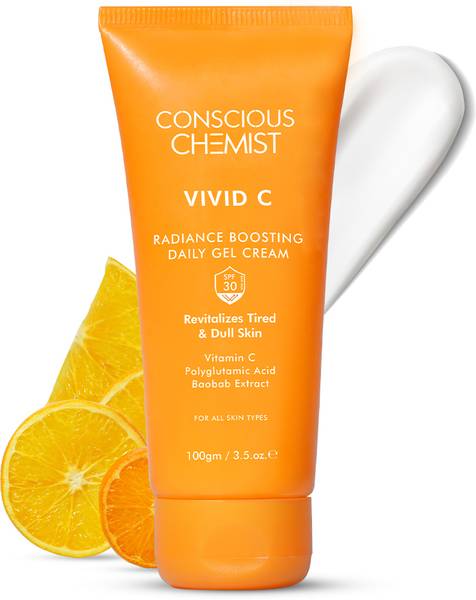 Conscious Chemist Vitamin C Moisturizer SPF 30 PA+++ | Gel for Bright, Youthful & Radiant Skin