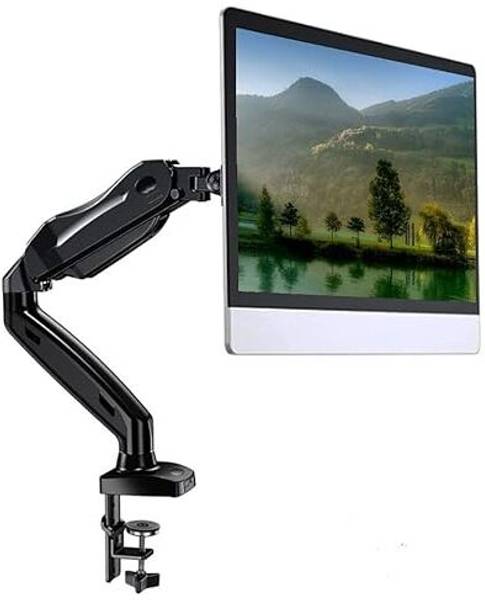 TONY STARK Single Arm Gas Spring Monitor Stand for Screen up to 32" & Weight Capacity 7 kg Desk Mount Monitor Arm