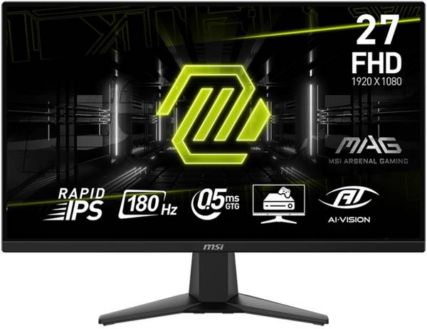 MSI 68.58 cm (27 inch) Full HD IPS Panel with Anti-Flicker Technology, 115% SRGB, AI Vision, Tilt Adjustable Flat Gaming Monitor (MAG 275F)