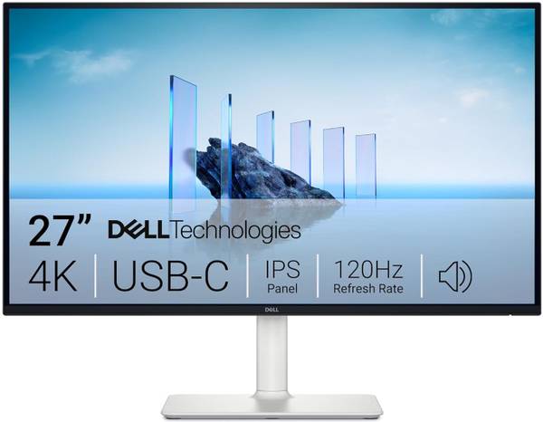DELL S Series 68.58 cm (27 inch) 4K Ultra HD LED Backlit IPS Panel with USB Type-C Port, HDR10, 99% SRGB, 95% DCI-P3, 3000:1 Contrast Ratio, 300 nits ...