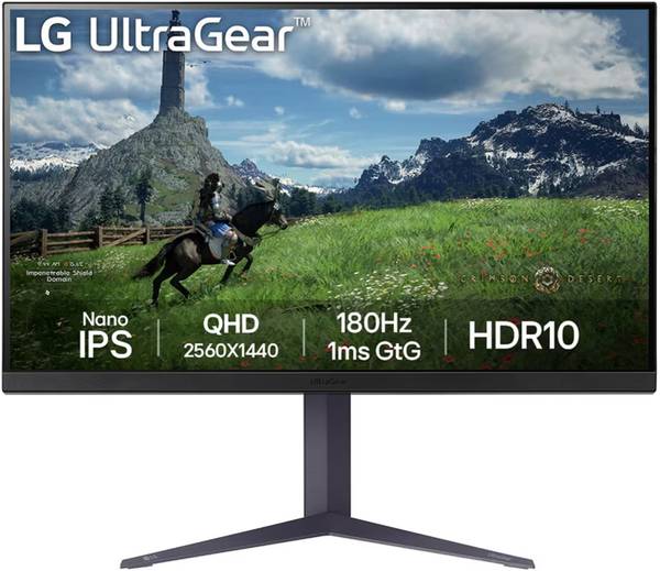 LG UltraGear 80.01 cm (31.5 inch) Quad HD LED Backlit IPS Panel with HDR10, AMD Free Sync Compatible, HDMI X 2, Display Port, HP Out, Tilt/Height/Pivo...