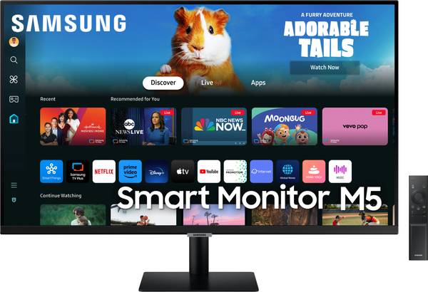 Samsung Smart Monitor M5 81.28 cm (32 inch) Full HD VA Panel Monitor (SMART LS32DM500EWXXL)