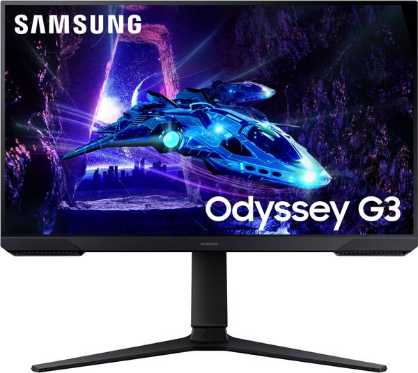 SAMSUNG Odyssey G3 68.58 cm (27 inch) Full HD LED Backlit VA Panel with DP, HDMI, Height/Tilt/Pivot Adjustable Stand, Eye-Saver, Bezel Less Gaming Mon...