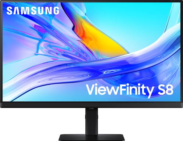 SAMSUNG ViewFinity S8 27 inch 4K Ultra HD IPS Panel with USB Type-C, LAN Port, DP, HDR10, KVM Switch, Easy Setup, Height Adjustable Stand, Eye Care Te...